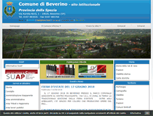 Tablet Screenshot of comunedibeverino.gov.it